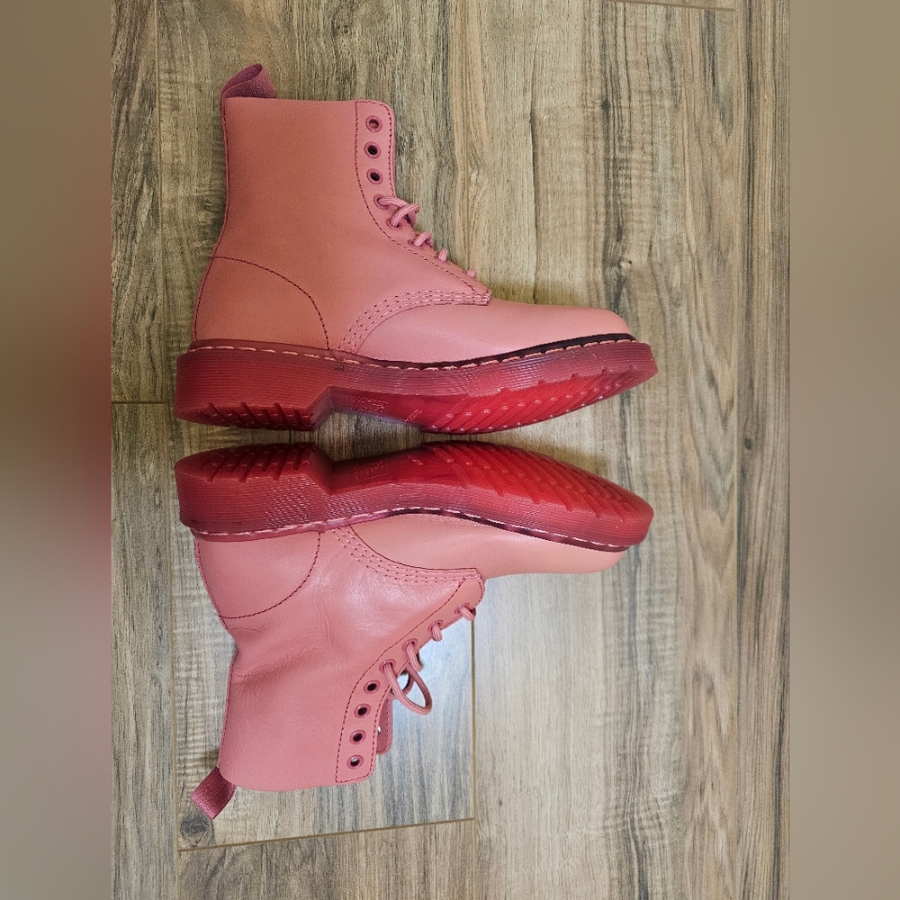 DR. MARTENS 1460 MONO PASCAL ACID PINK WOMEN'S CARTEGENA LACE-UP BOOTS - Picture 9 of 14